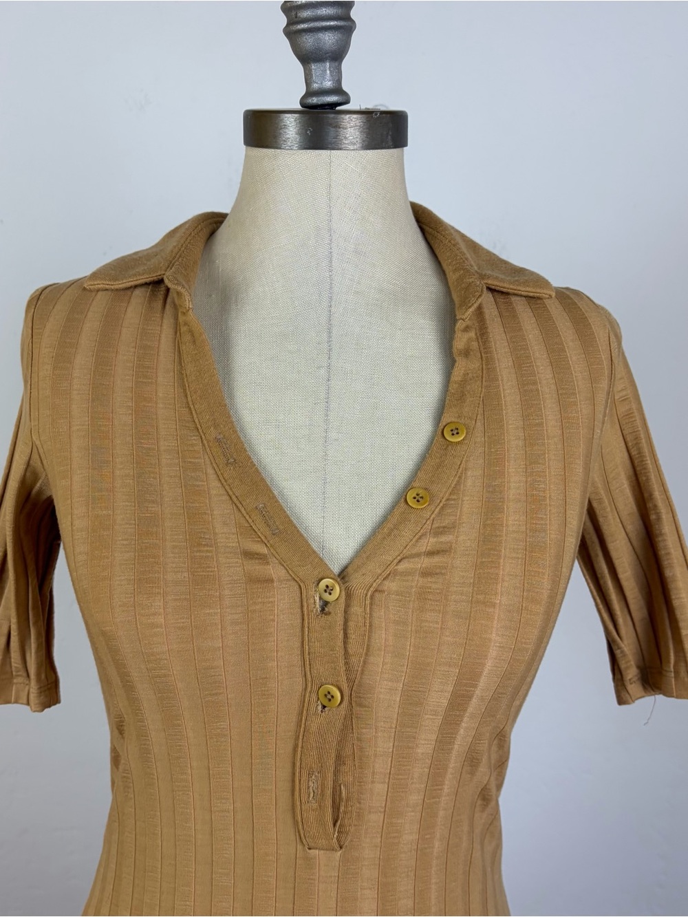 Jonathan Simkhai Terry Compact Ribbed Polo - Picture 4 of 10